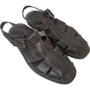 Vintage Cole Haan Men’s Leather Fisherman Country Dad Sandals Dark Brown 8.5