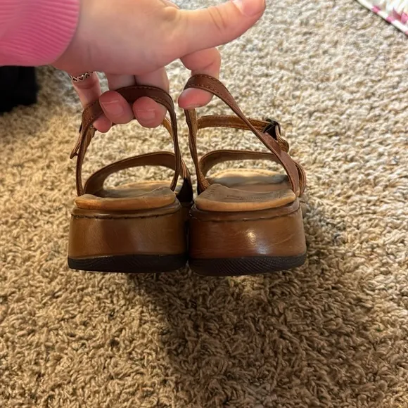 Vintage Dansko Chunky Brown Leather Sandals