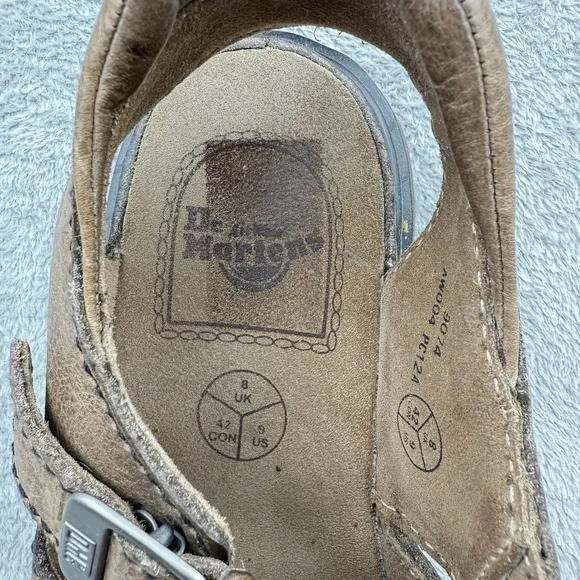 Vintage Dr. Martens Sandals Mens 9 Brown Chunky Y2K Sandals Leather Fisherman