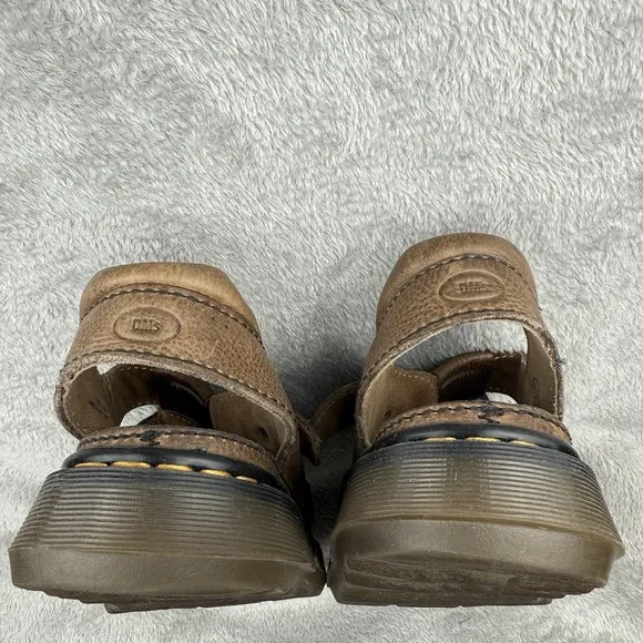 Vintage Dr. Martens Sandals Mens 9 Brown Chunky Y2K Sandals Leather Fisherman