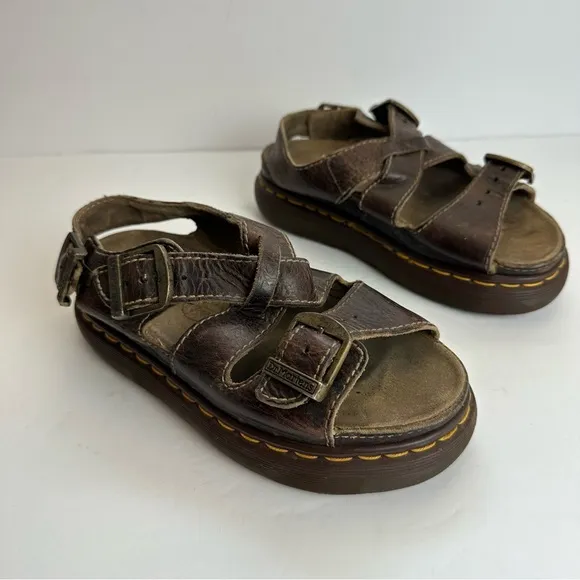 Vintage Dr Martens Sandals Women's 6 Shoes Chunky Fisherman Platform 90s Y2K