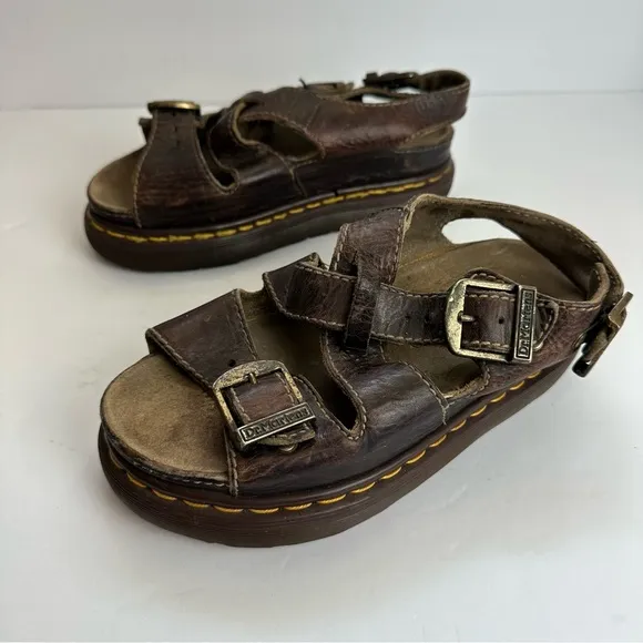 Vintage Dr Martens Sandals Women's 6 Shoes Chunky Fisherman Platform 90s Y2K