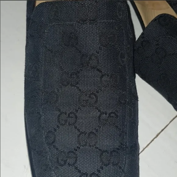 Vintage Gucci GG canvas loafers