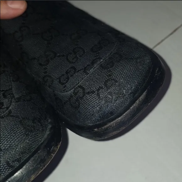 Vintage Gucci GG canvas loafers