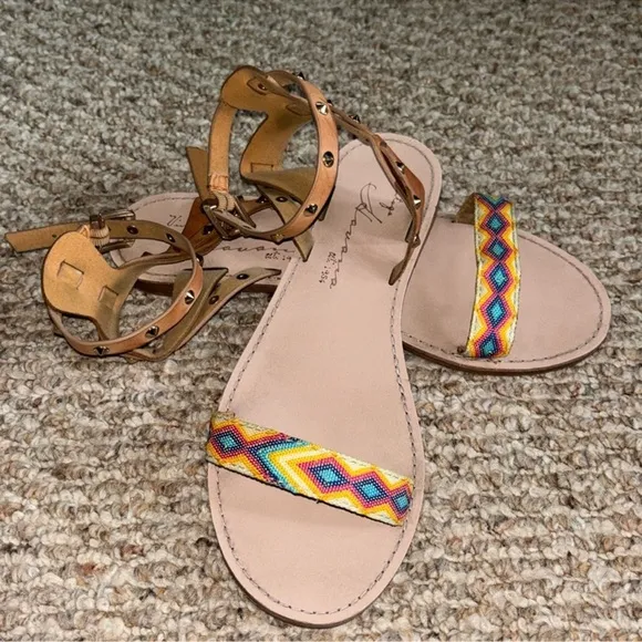 Vintage Havana Cherie embroidered leather sandals