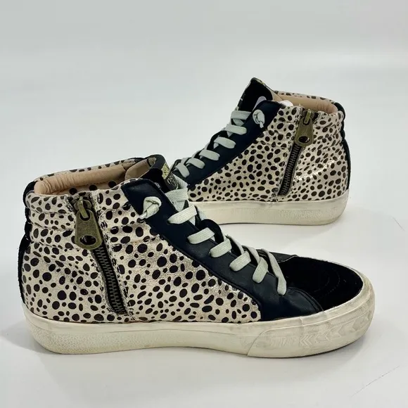 Vintage Havana revenge 8 Black Gold leopard high top fashion sneakers GGDB