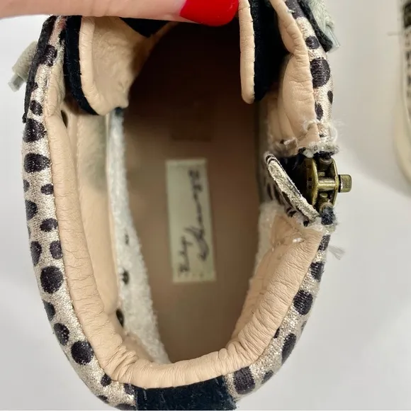 Vintage Havana revenge 8 Black Gold leopard high top fashion sneakers GGDB