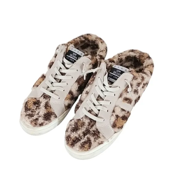 Vintage Havana Snuggle Leopard Print Sneakers 8 Sherpa Slides Leather Trending