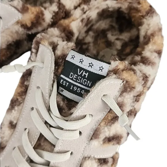 Vintage Havana Snuggle Leopard Print Sneakers 8 Sherpa Slides Leather Trending