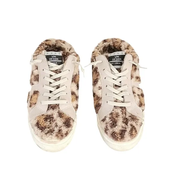 Vintage Havana Snuggle Leopard Print Sneakers 8 Sherpa Slides Leather Trending