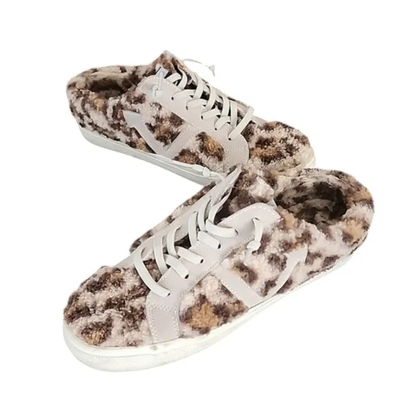 Vintage Havana Snuggle Leopard Print Sneakers 8 Sherpa Slides Leather Trending