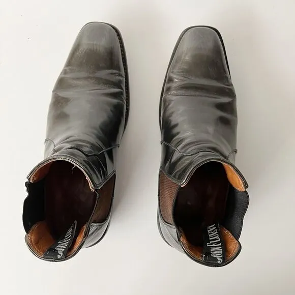 Vintage John Fluevog Boots Metallic Brown Chelsea Ankle Size 8 men's 8.5 women's