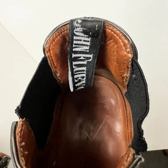 Vintage John Fluevog Boots Metallic Brown Chelsea Ankle Size 8 men's 8.5 women's