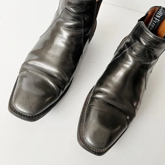 Vintage John Fluevog Boots Metallic Brown Chelsea Ankle Size 8 men's 8.5 women's