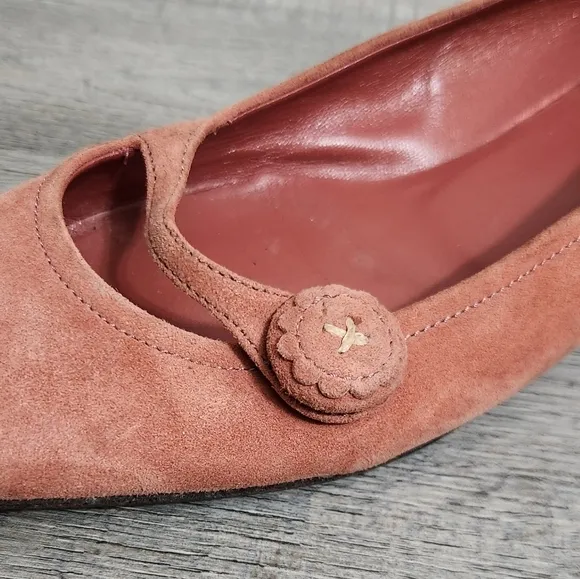 Vintage Prada Suede PointyToe Flats