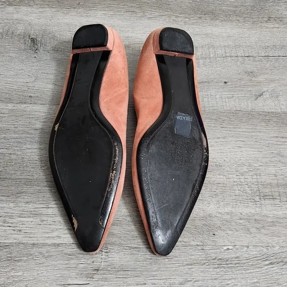 Vintage Prada Suede PointyToe Flats