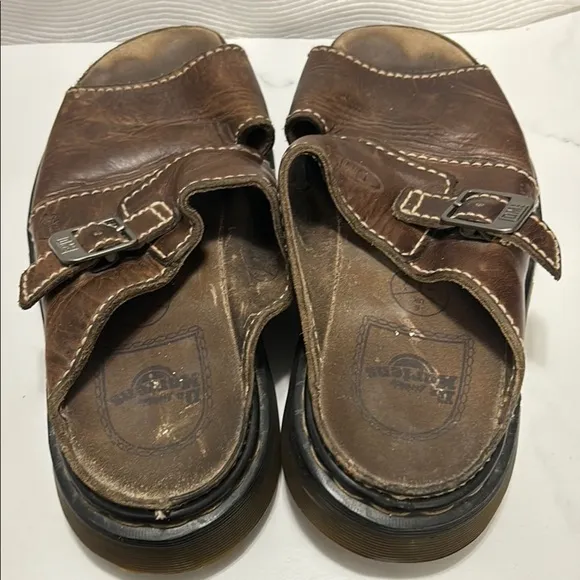 Vintage rare Dr. Martens Brown Leather Sandals
