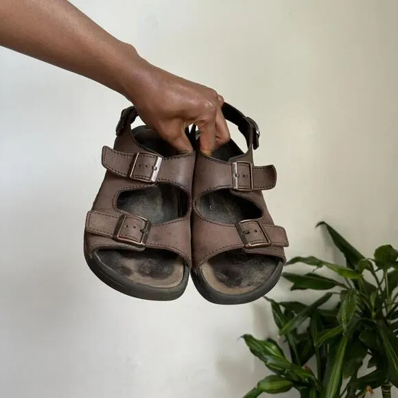 Vintage unisex Birkenstocks Tatami top straps buckle Chunky sole Sandals Men 7.5
