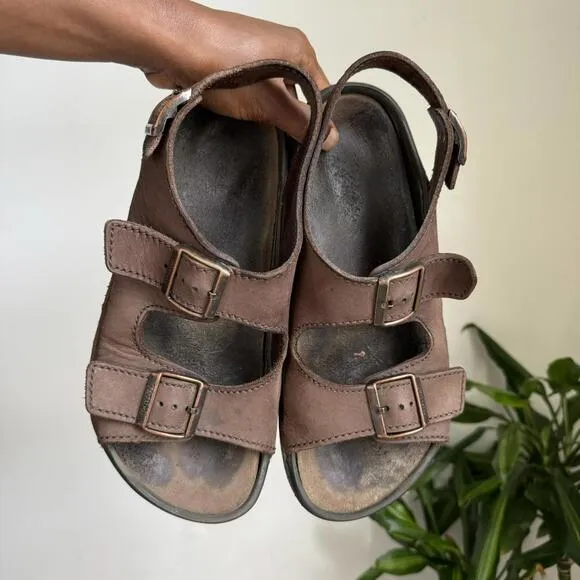 Vintage unisex Birkenstocks Tatami top straps buckle Chunky sole Sandals Men 7.5
