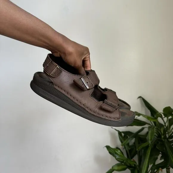 Vintage unisex Birkenstocks Tatami top straps buckle Chunky sole Sandals Men 7.5
