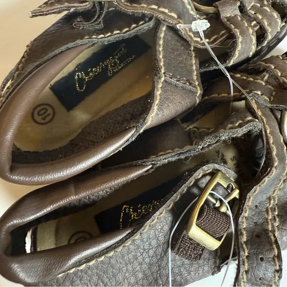 Vintage Y2k Dead Stock Chunky Fisherman Sandals Kids Size 10
