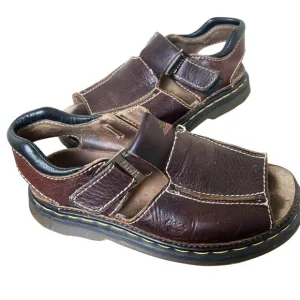 Vintage Y2K Dr. Martens MADE IN ENGLAND Chunky Platform Sandals Brown Size US 8