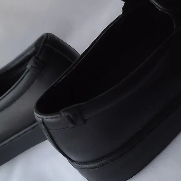 Vionic Avery Pro Slip On Leather Loafers Slides Work Shoe Black Stretchy…