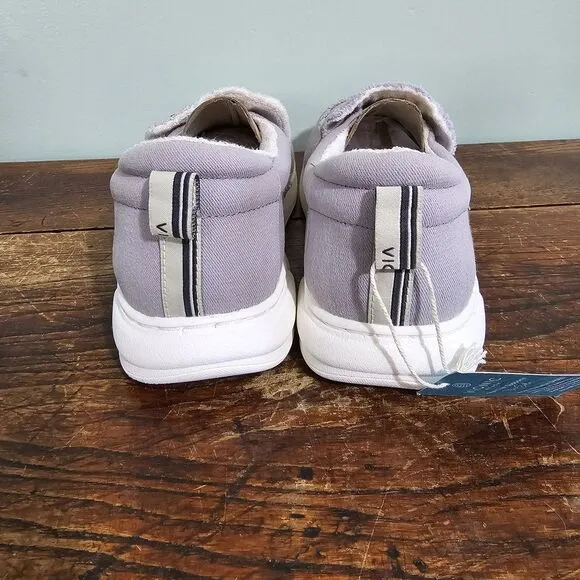 Vionic Beach Seaview Light Gray Canvas Loafer Mens Size 8 Medium