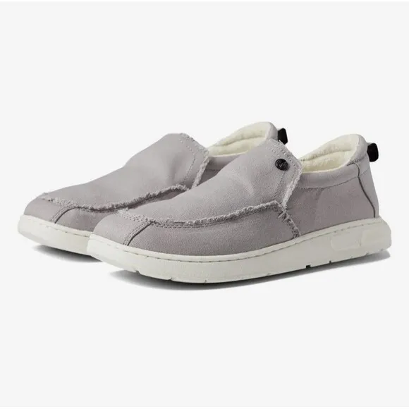 Vionic Beach Seaview Light Gray Canvas Loafer Mens Size 8 Medium