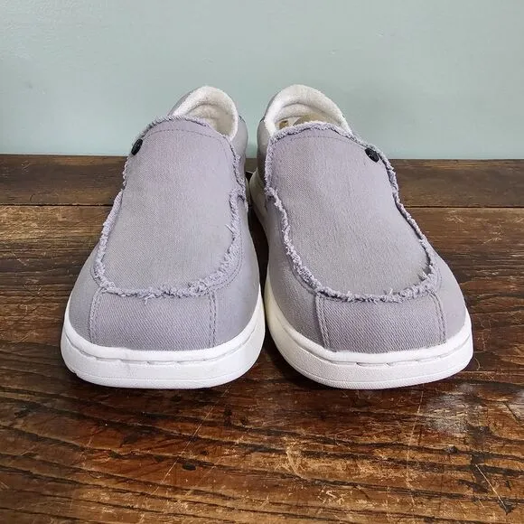 Vionic Beach Seaview Light Gray Canvas Loafer Mens Size 8 Medium