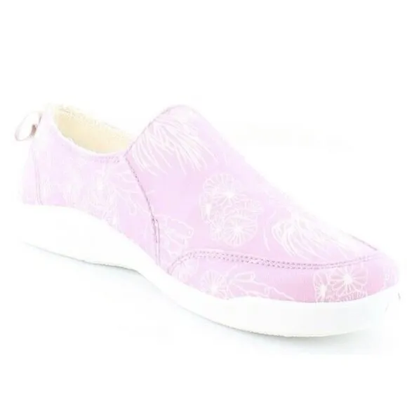 Vionic Beach Sneakers Malibu‎ Womens 12 Canvas Jellyfish Pink Orthotic New
