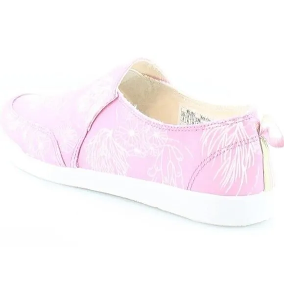 Vionic Beach Sneakers Malibu‎ Womens 12 Canvas Jellyfish Pink Orthotic New