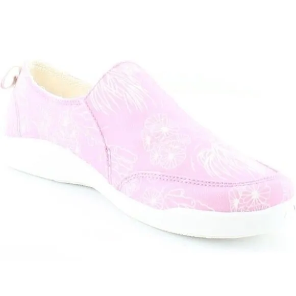 Vionic Beach Sneakers Malibu‎ Womens 12 Canvas Jellyfish Pink Orthotic New