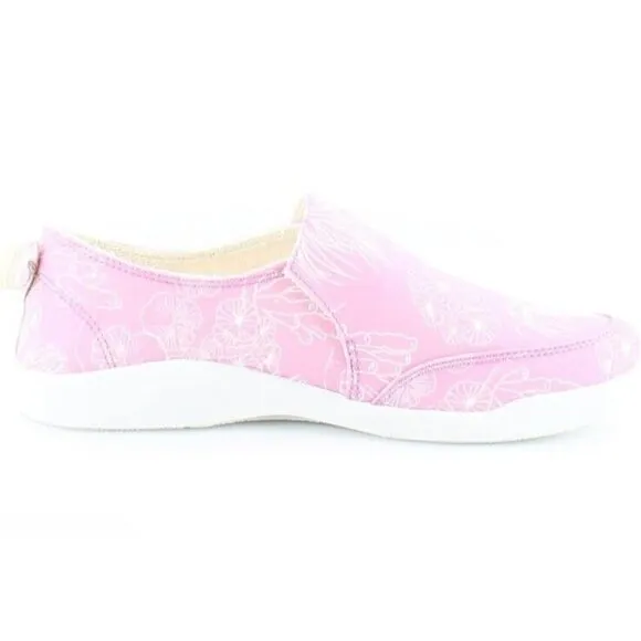 Vionic Beach Sneakers Malibu‎ Womens 12 Canvas Jellyfish Pink Orthotic New