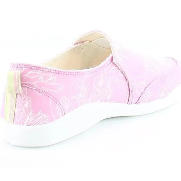 Vionic Beach Sneakers Malibu‎ Womens 12 Canvas Jellyfish Pink Orthotic New