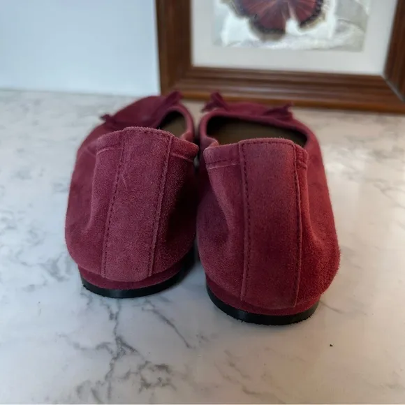Vionic Callisto Woman’s Merlot Suede Leather Ballet Flats Size 7
