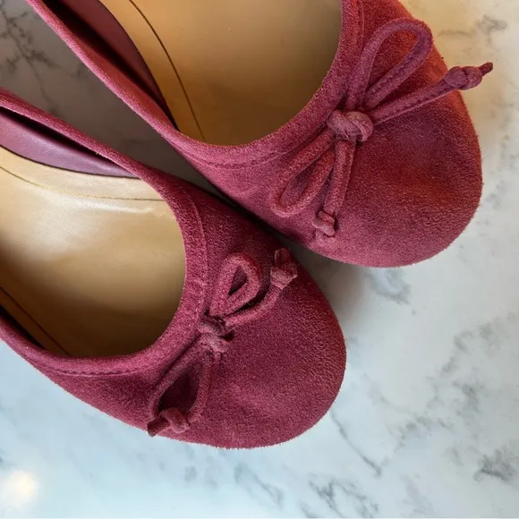 Vionic Callisto Woman’s Merlot Suede Leather Ballet Flats Size 7