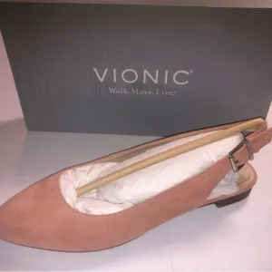 Vionic Crystal Jade Suede Slingback Flats  Size 6