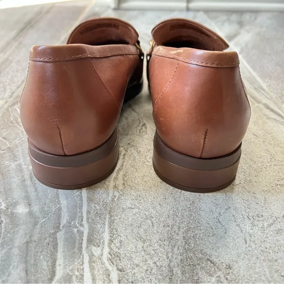 Vionic Mizelle Brown Leather Chain Loafers, Size 11