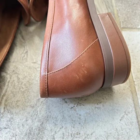 Vionic Mizelle Brown Leather Chain Loafers, Size 11