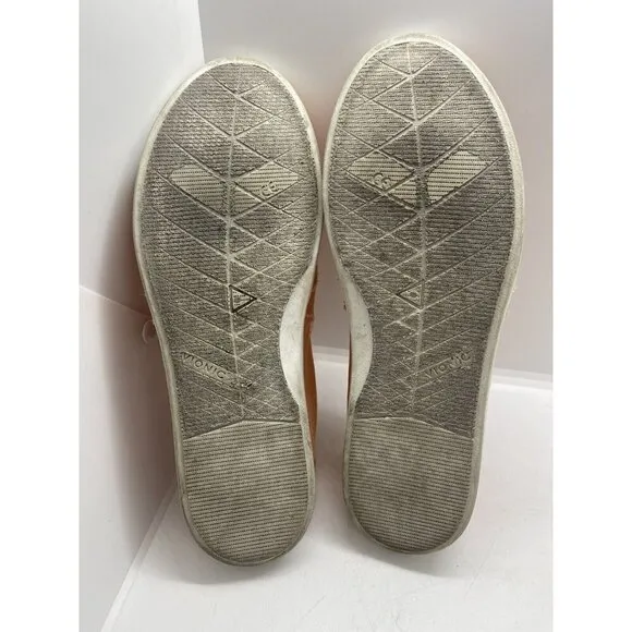 Vionic Shoes Women’s Sz 8.5 Peach Malibu Beach Canvas Slip On Loafers Sneakers