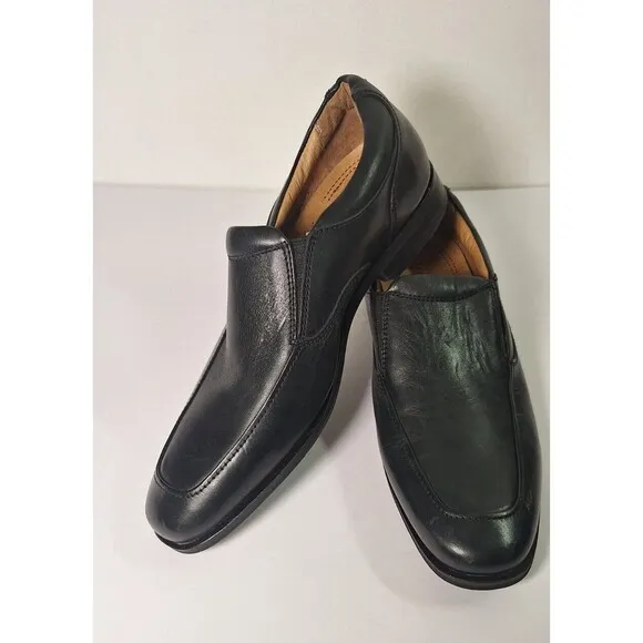 VIONIC Spruce Sullivan Black Leather Dress Slip On Shoes Loafers Men's Sz 8.5