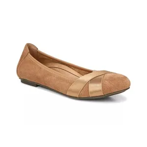 Vionic Suede Flats - Spark Maria Toffee Size 9W NIB