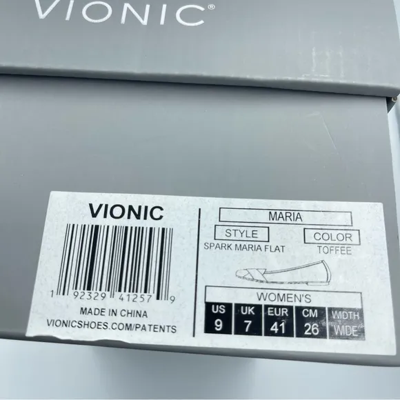 Vionic Suede Flats - Spark Maria Toffee Size 9W NIB