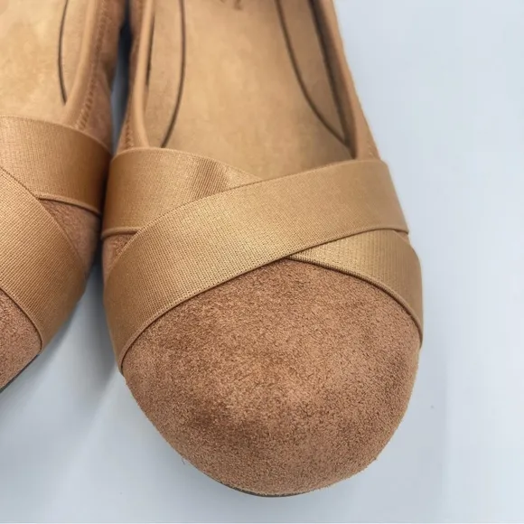 Vionic Suede Flats - Spark Maria Toffee Size 9W NIB