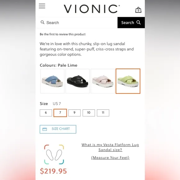 VIONIC VESTA FLATFORM LUG SANDAL