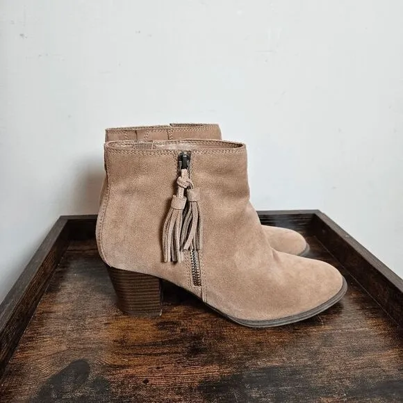 Vionic Western Sexy Boots with Tassel Women's Tan Size 9.5