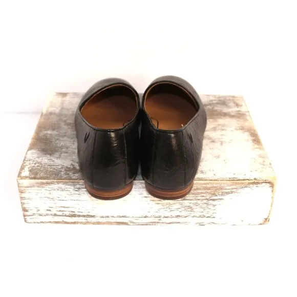 Vionic Willa ll Black Leather Slip On Women's 6 Flats Loafers Preppy Casual NWOB