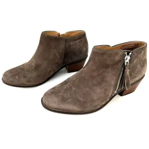 Vionic Womens Serena Side Zip Ankle Boots 1.5&quot; Heel Size US 7 Sandstone Suede