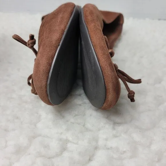 Vionic Callisto Women's Ballet Flats Size 10 Brown Suede Bow Accent New